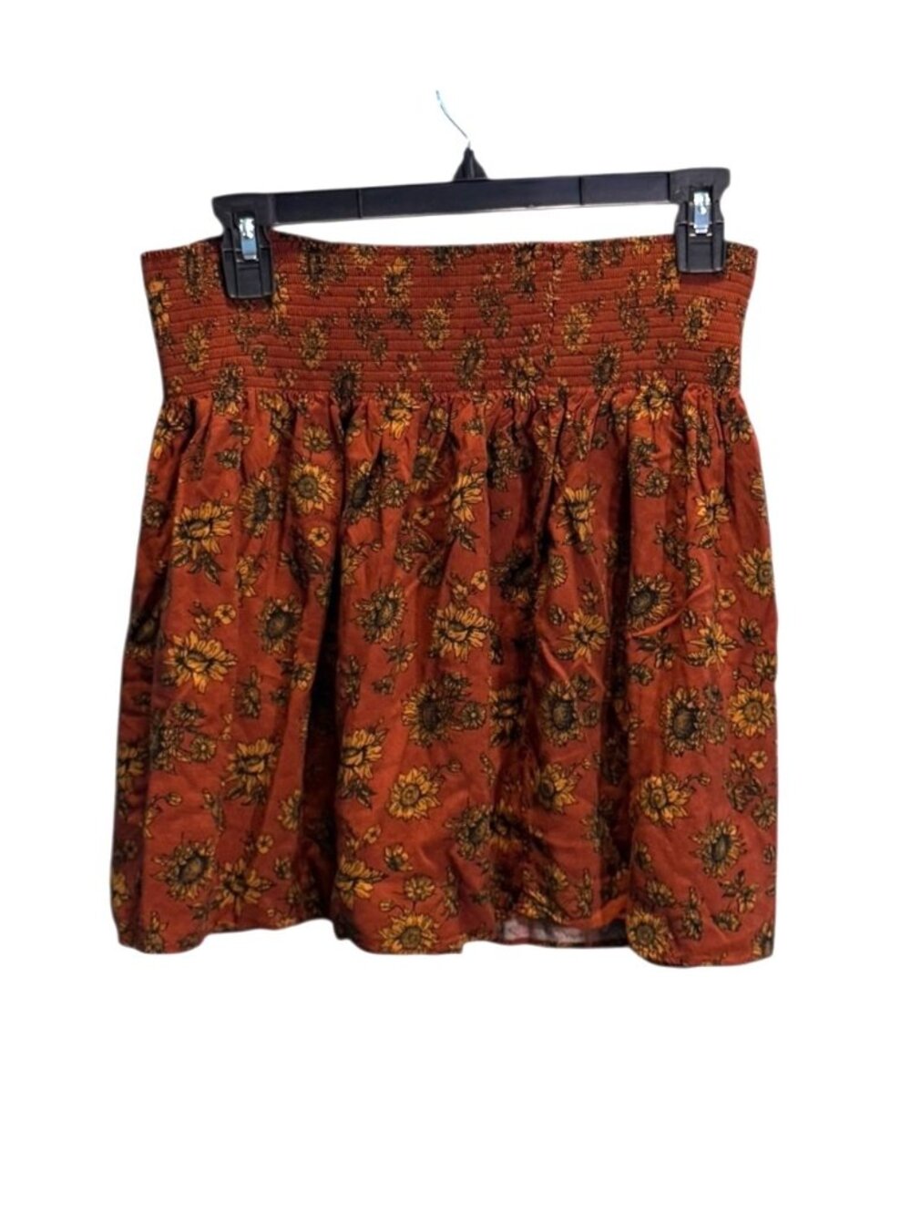 Mossimo Supply Co. Floral Tiered Skirt – Women’s XL – Rust Brown